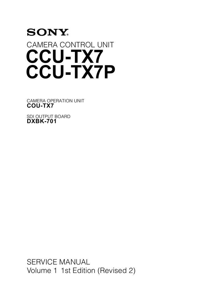 Sony CCU-700AP Camera Control Unit powers on but not fully tested