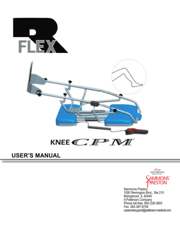 Rflex Knee Cpm User Manual Manualzz