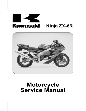 Kawasaki NINJA ZX-6R - Service manual | Manualzz 2000 Kawasaki Ninja 600 Zx Wiring Diagram Manualzz