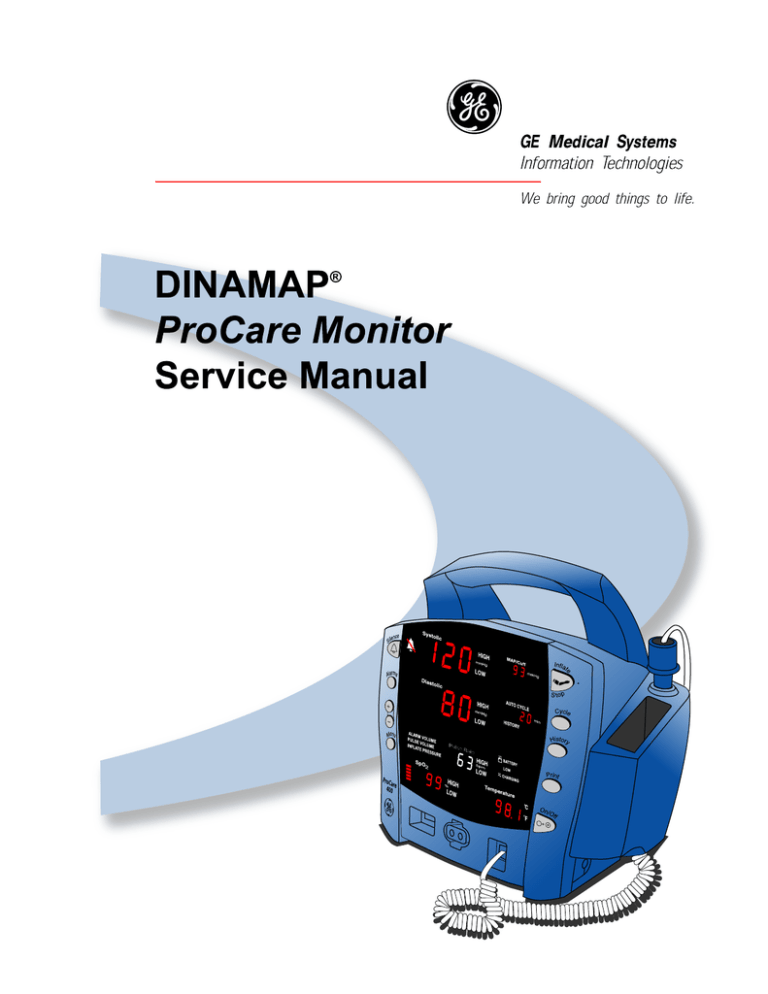 Dinamap V100 Service Manual