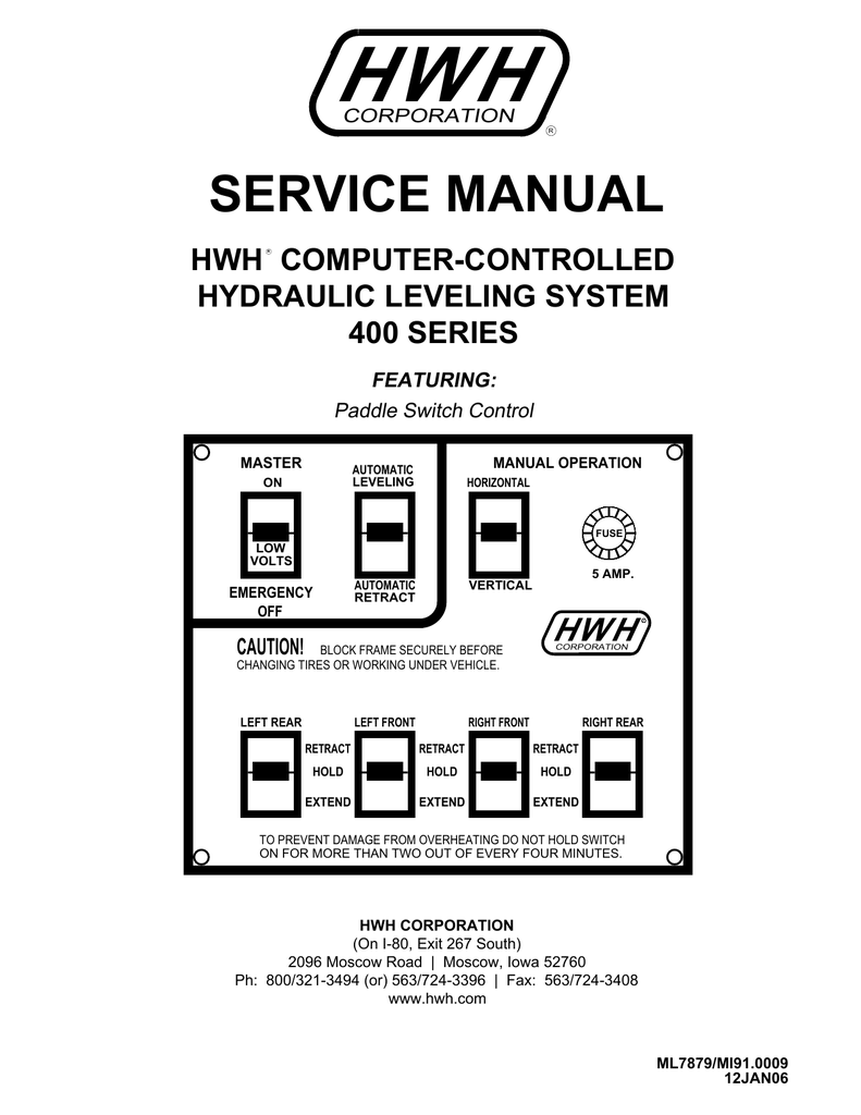 Hwh service manuals