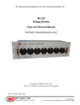 IET Labs RV-722 User &amp; Service Manual | AI Chat &amp; PDF Download