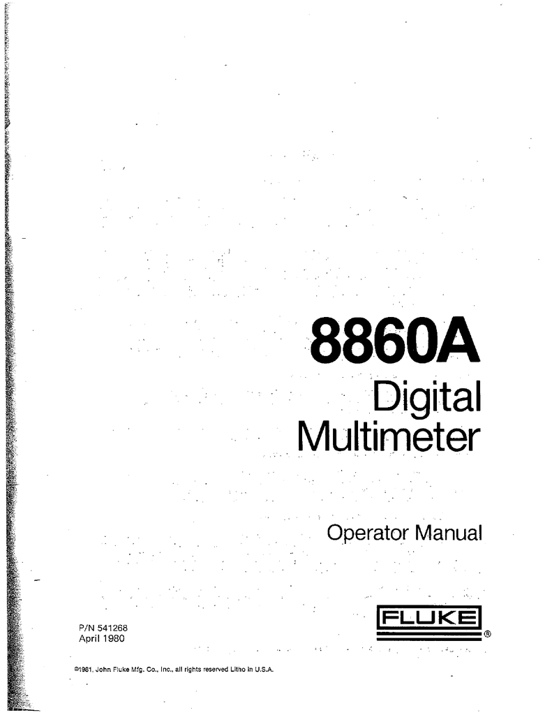 Fluke 60a Operating Manualzz