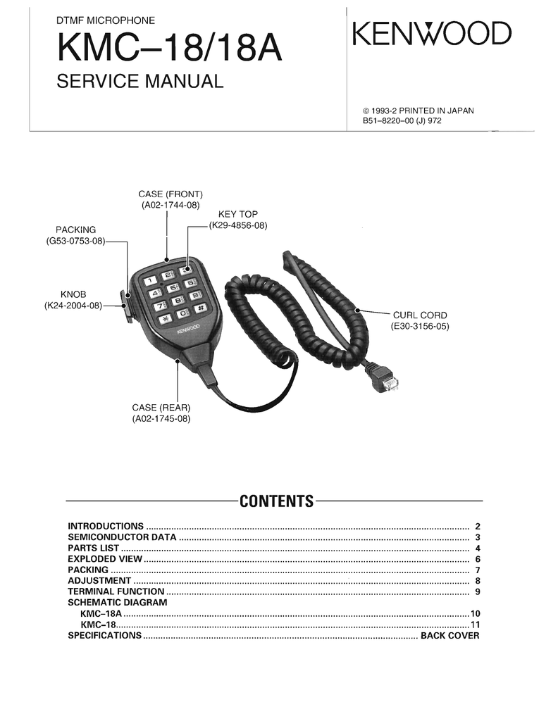 Тангента kenwood kmc 30 схема