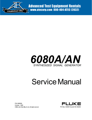 Ops & Serv FLUKE 895A  Volmeter Instruction Manual 