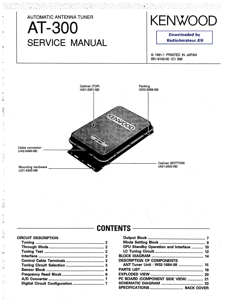 Manual tm. Kenwood TKR-750 service manual. Hitachi kh300 service manual