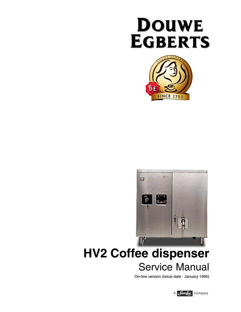 Service manual HV2 - Servicing all your beverage needs since 1988 |  manualzz.com
