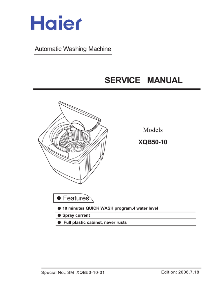 Xqb50 10 Service Manual Manualzz