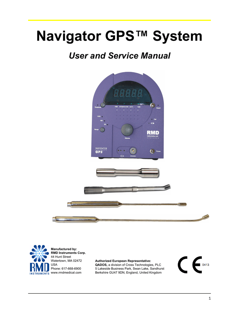 Navigator GPS™ System User and Service Manual Manualzz