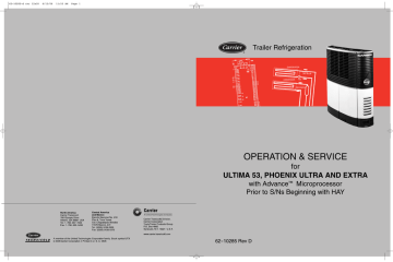 Ultima 53, Phoenix ultra, and Extra, With advanced Micro service | Manualzz