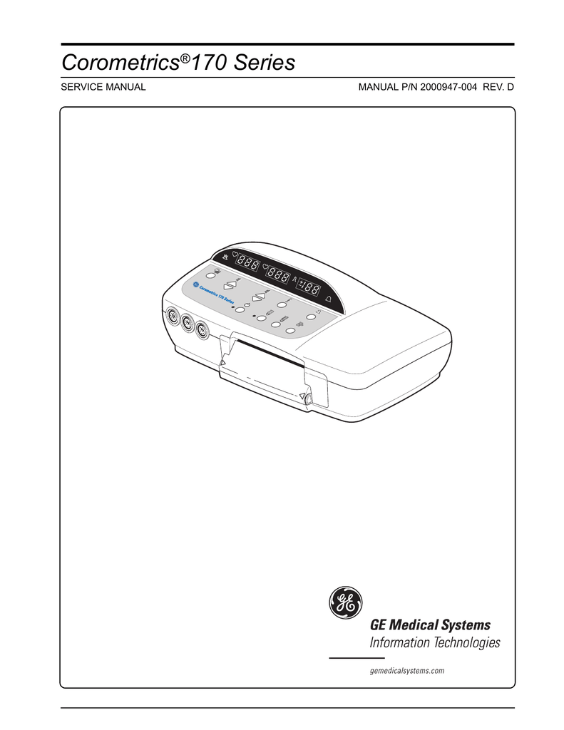 Corometrics 170 Series Manualzz