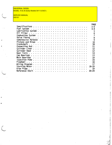 Universal Diesel Model 15 25 Early Models 5411 5421 Manualzz