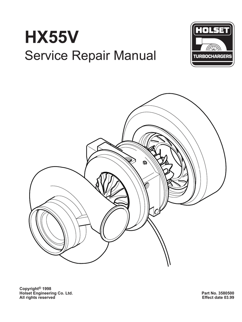 Holset HX55V Service Manual Manualzz