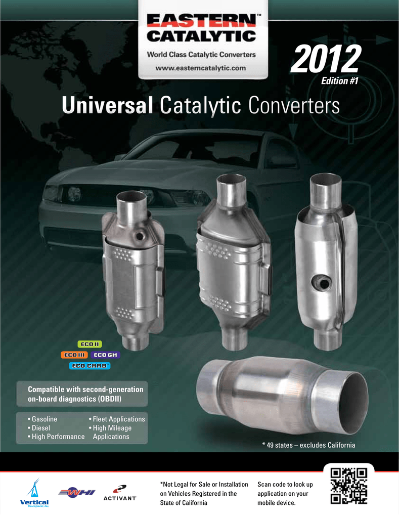 Catalytic Converter-Universal Rear,Left Eastern Mfg 70216 Catalytic Converter-Universal Rear,Left Eastern Mfg 70216