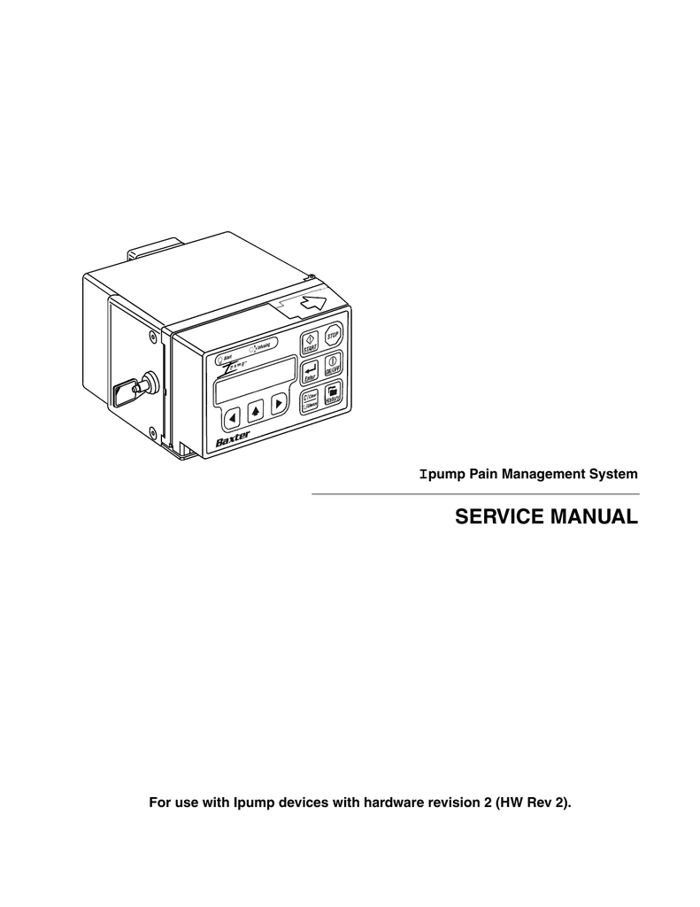 BAXTER IPump pain management Infusion Pump Service Manual Manualzz