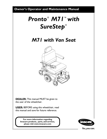 Pronto® M71™with SureStep® | Manualzz
