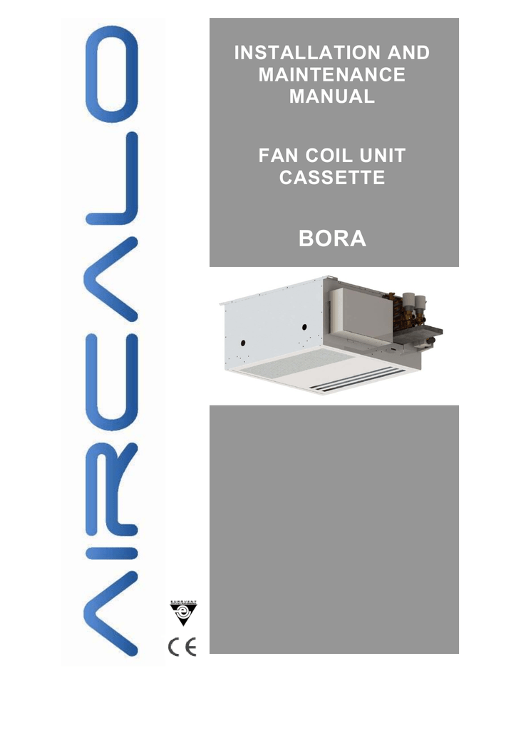 installation and maintenance manual fan coil unit cassette Manualzz