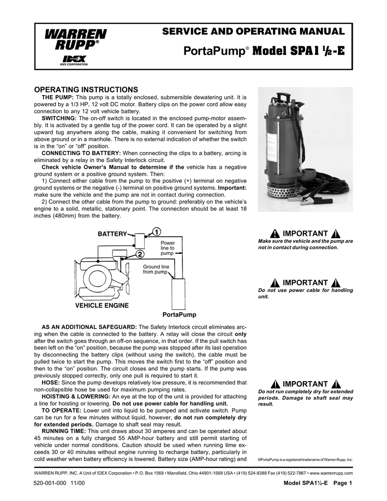 Portapump Service Manual Manualzz