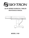 Skytron Elite Series 3100 Maintenance Manual