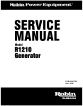 Robin R1210 Generator Service Manual