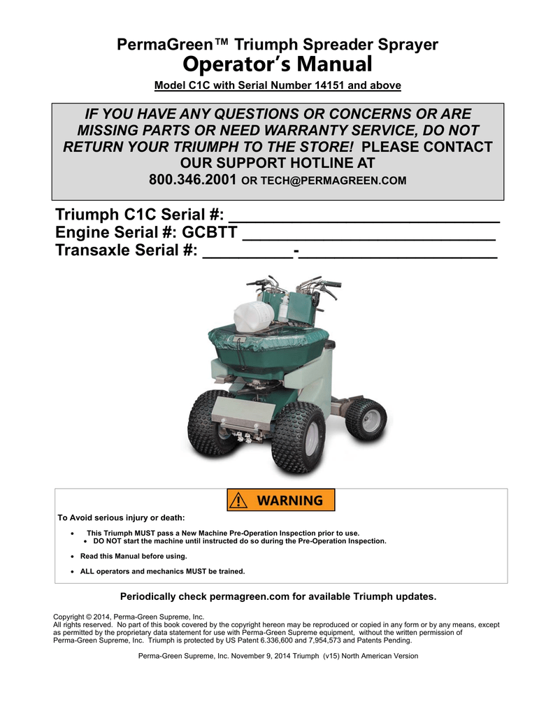 Triumph 2015 Operator`s Manual (v16)JDL.pub | Manualzz