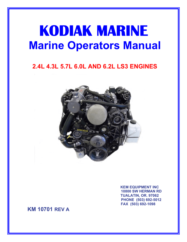 Operations Manual - KEM Equipment, Inc.