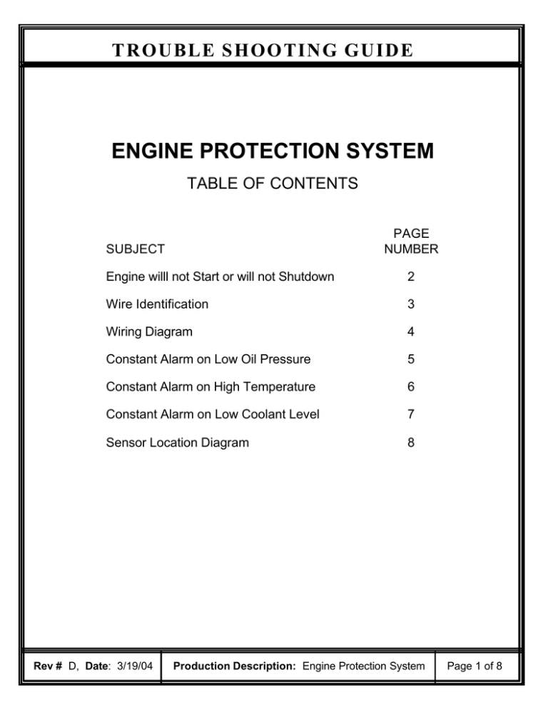 ENGINE PROTECTION SYSTEM Manualzz