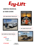 EZY 2000 Pickup Truck Lift, Utility Lift, Flat Bed Trailer User Guide