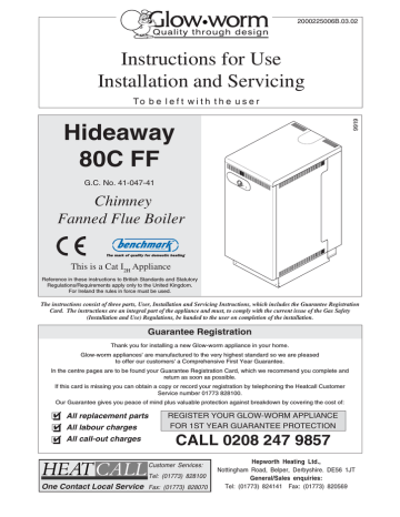 Glow-worm Hideaway 80C FF Instructions For Use Installation And Servicing |  Manualzz