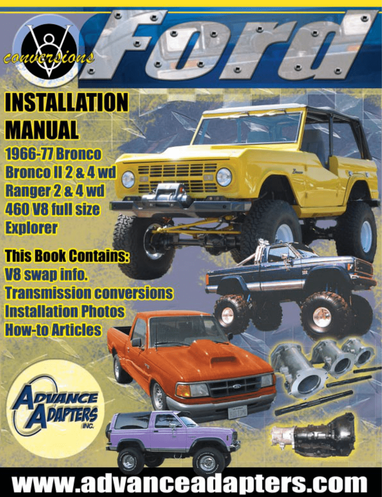 ford 352 engine swap on Ford Book Advance Adapters Manualzz