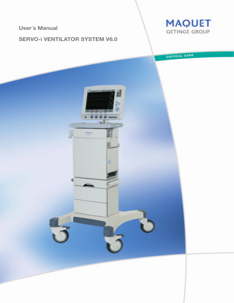 x User´s Manual SERVOi VENTILATOR SYSTEM V6.0 Manualzz