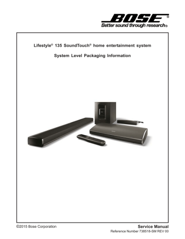 Service Manual Lifestyle 135 Soundtouch Home Entertainment Manualzz