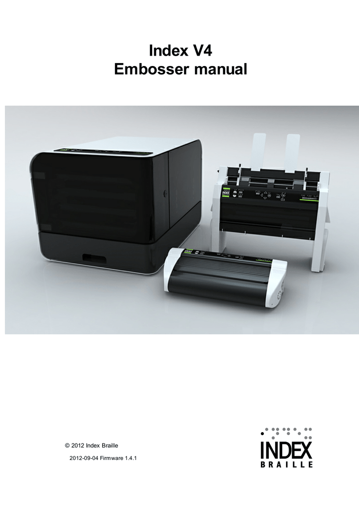 Index V4 Embosser manual Manualzz