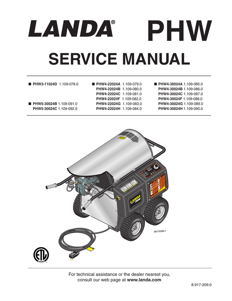 Landa Pressure Washer Electrical Schematic Wiring Diagram