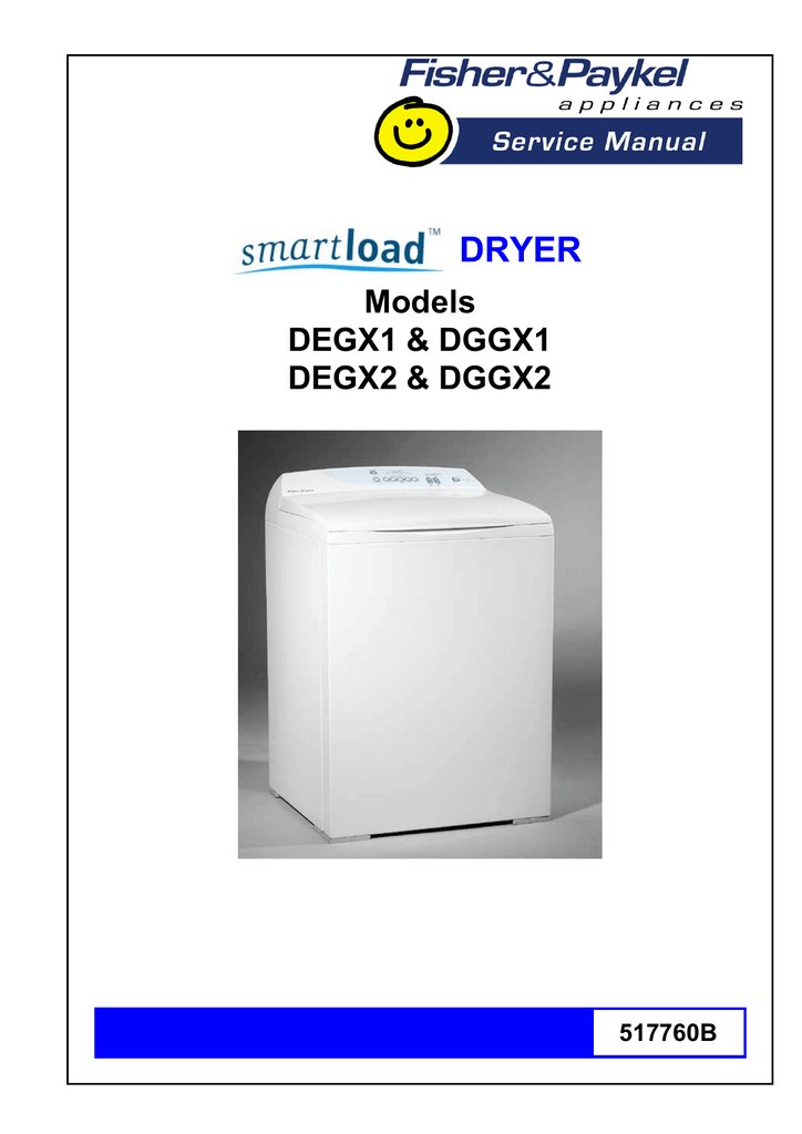 Fisher & Paykel Smartload DGGX2 Service manual Manualzz