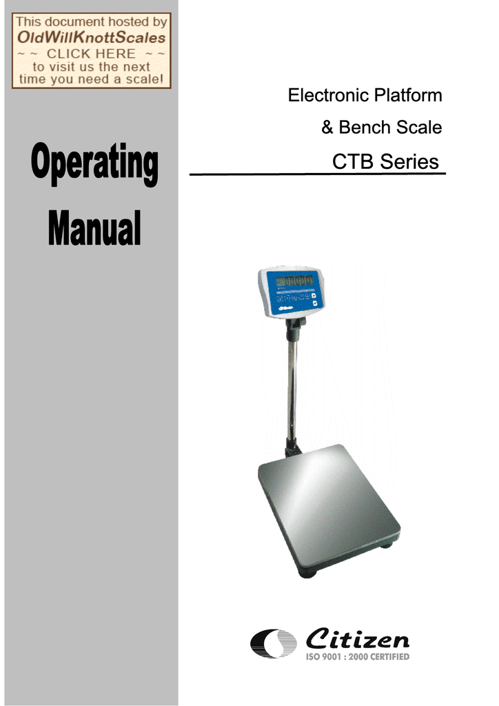 Ctb Series Scale Manuals Manualzz