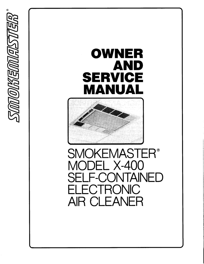Smokemaster X400 Owners Manual Manualzz