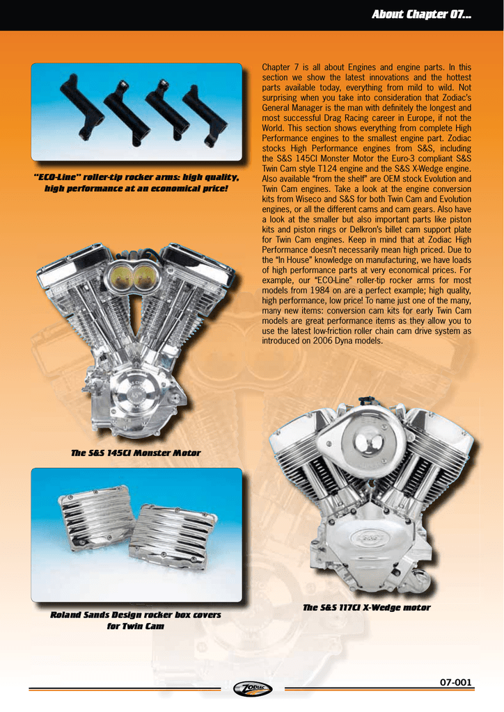 S&S Cycle 520 Lift Chain Drive Cam Harley Evolution EVO Big Twin Engines 84-99
