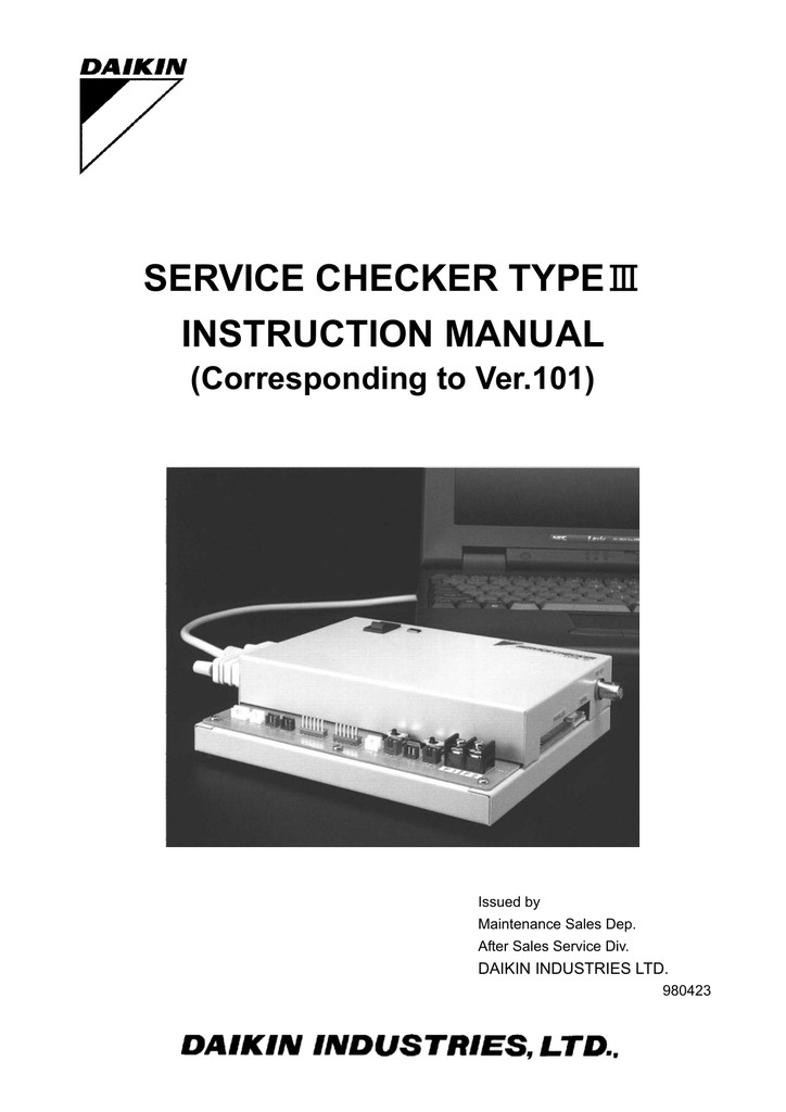 daikin service checker type 4 software download
