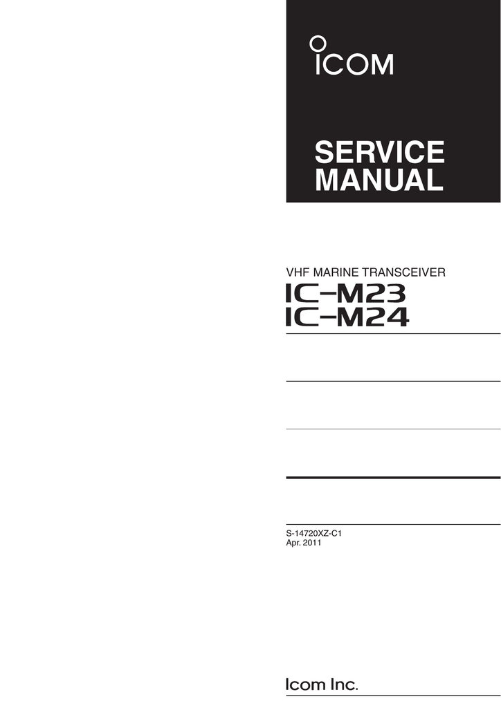 IC-M23/M24 SERVICE MANUAL - R | Manualzz