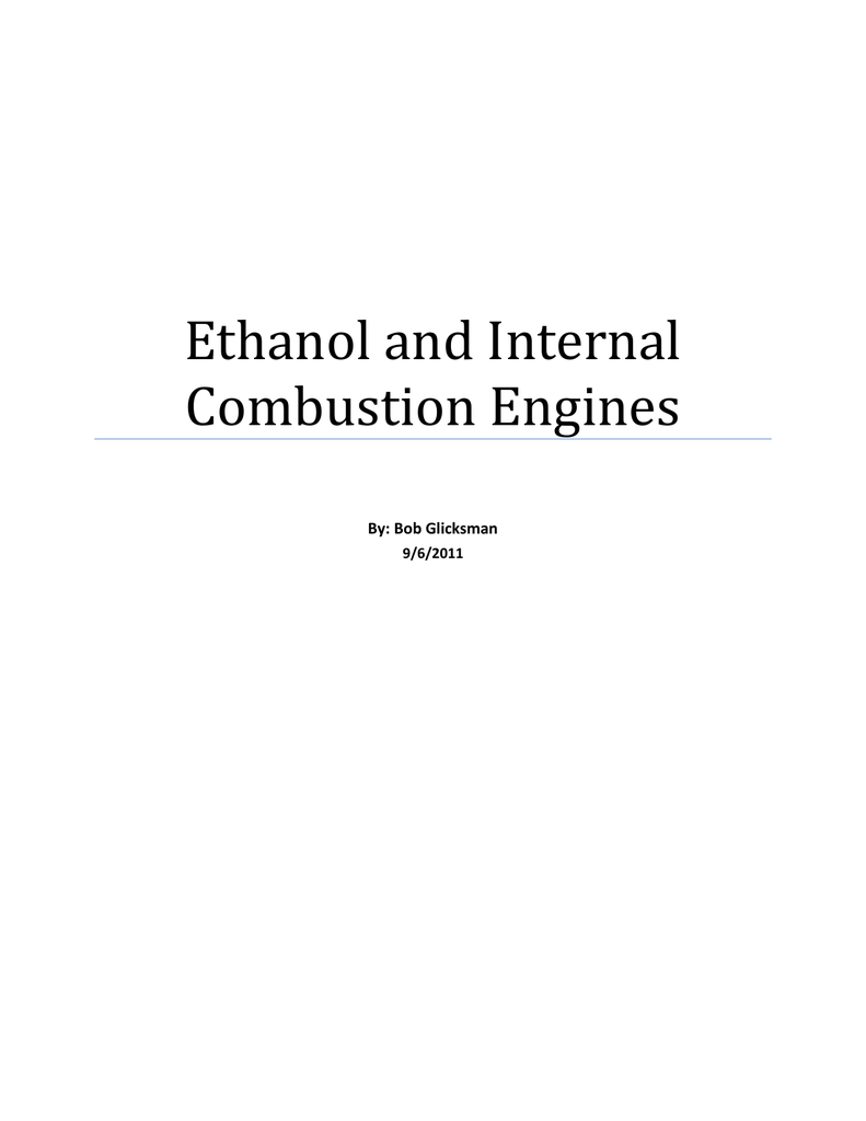 Ethanol and Internal Combustion Engines - Manualzz