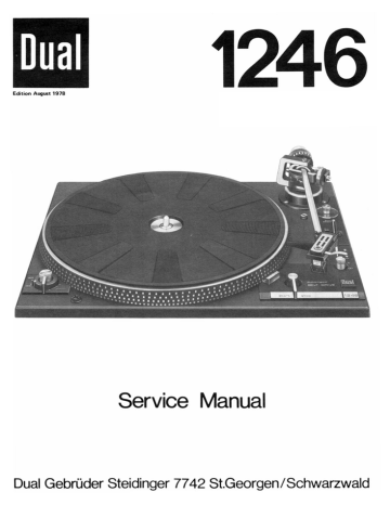 Dual 1246 Service manual | Manualzz