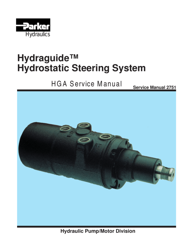 Hydraguide™ Hydrostatic Steering System Manualzz