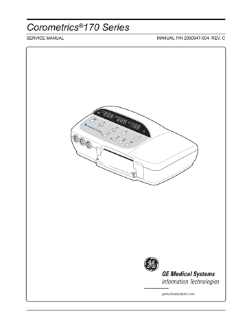 Corometrics®170 Series | Manualzz