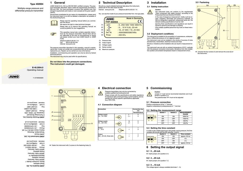 Jumo Pressure Transmitter Wiring Diagram Wiring Diagram