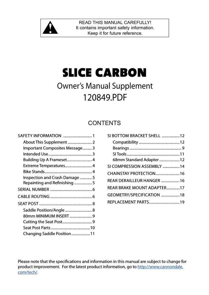 cannondale si headset adjustment