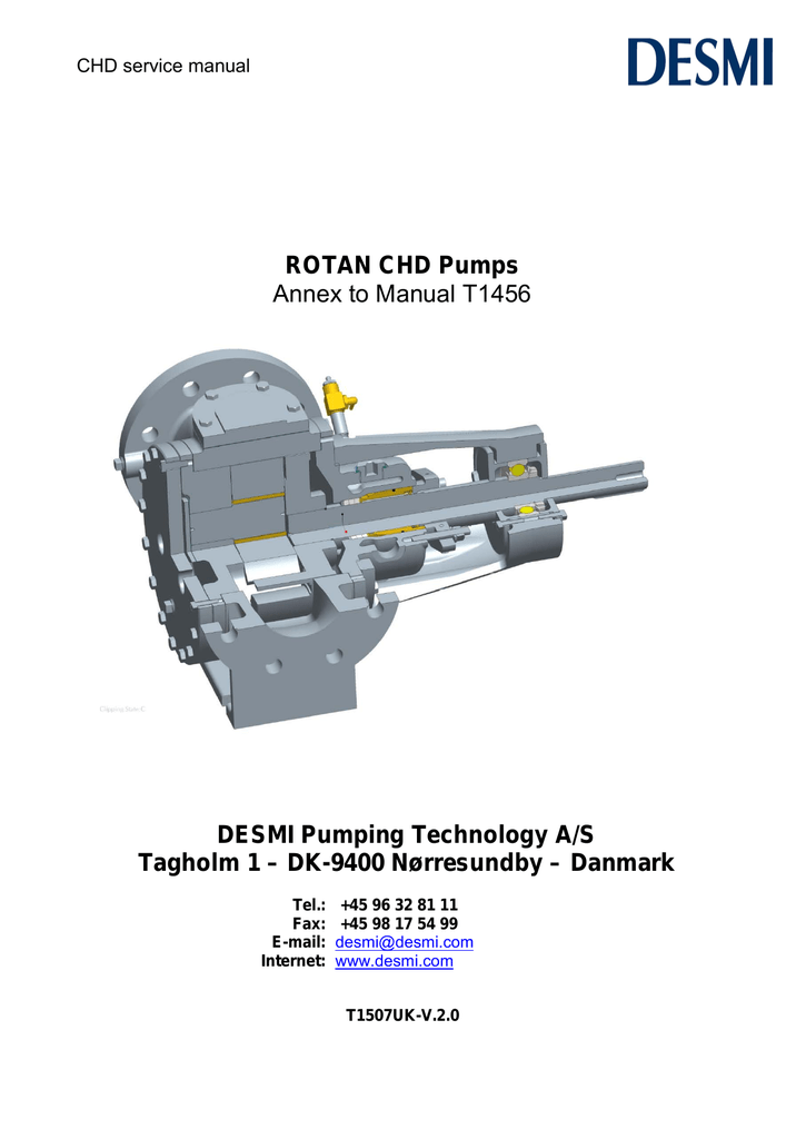 ROTAN CHD Pumps Annex to Manual T1456 DESMI Pumping Manualzz