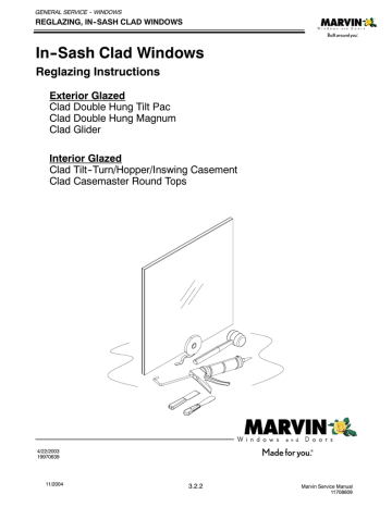 Marvin Clad Window Reglazing Instructions | Manualzz