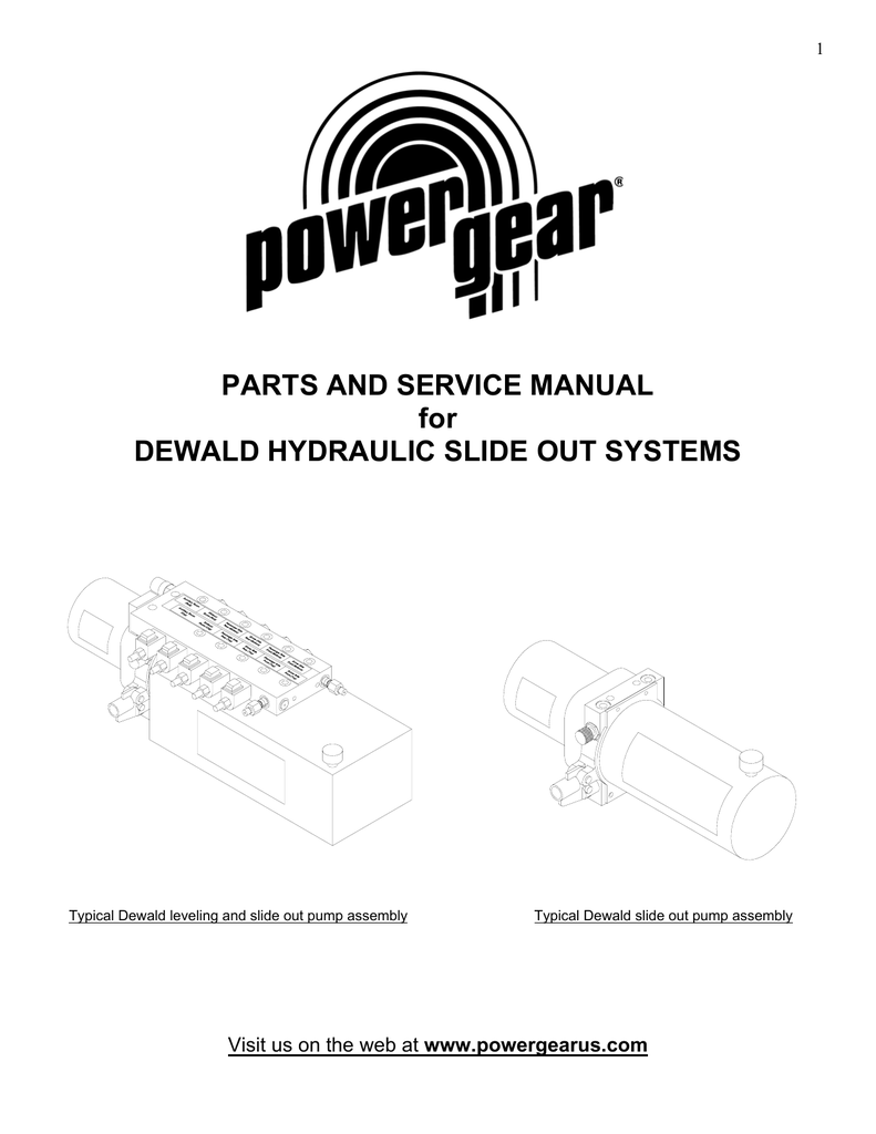 Parts & Service Manual for Dewald Hydraulic Slide Manualzz