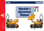 Thwaites Mach 201 &amp; Mach 202 Dumper Operator's Manual